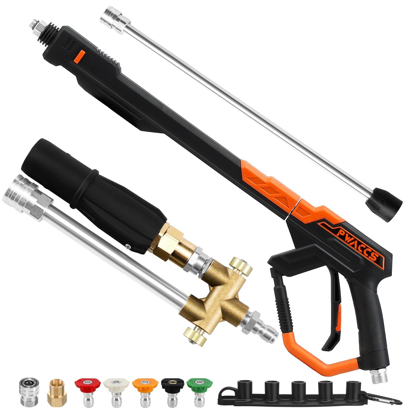 Pressure Washer Gun, Pressure Washer Wand Kit with Dual-purpose Nozzles, Powe...