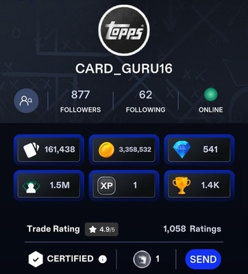 Topps NFL Collect Digital | Take ANY Legendary Card From Card_Guru16 For $10 CAD