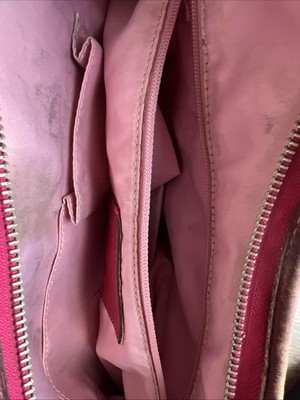 Vintage Coach Y2K Signature C Hot Pink Demi Canvas Leather