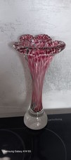Wunderschöne Murano Glasvase Pink Türkis Bubbles Vase Handarbeit