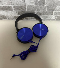 SONY MDR-XB450 STEREO HEADPHONES BASS BOOSTER EXTRA BASS 30mm Driver Blue