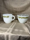 Vintage Pyrex Corning Spring Blossom Crazy Daisy Creamer & Sugar Bowl with LID