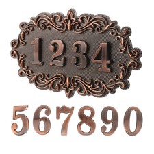 Retro Door Number House Sign Address Plates for Numbers Front Plaques