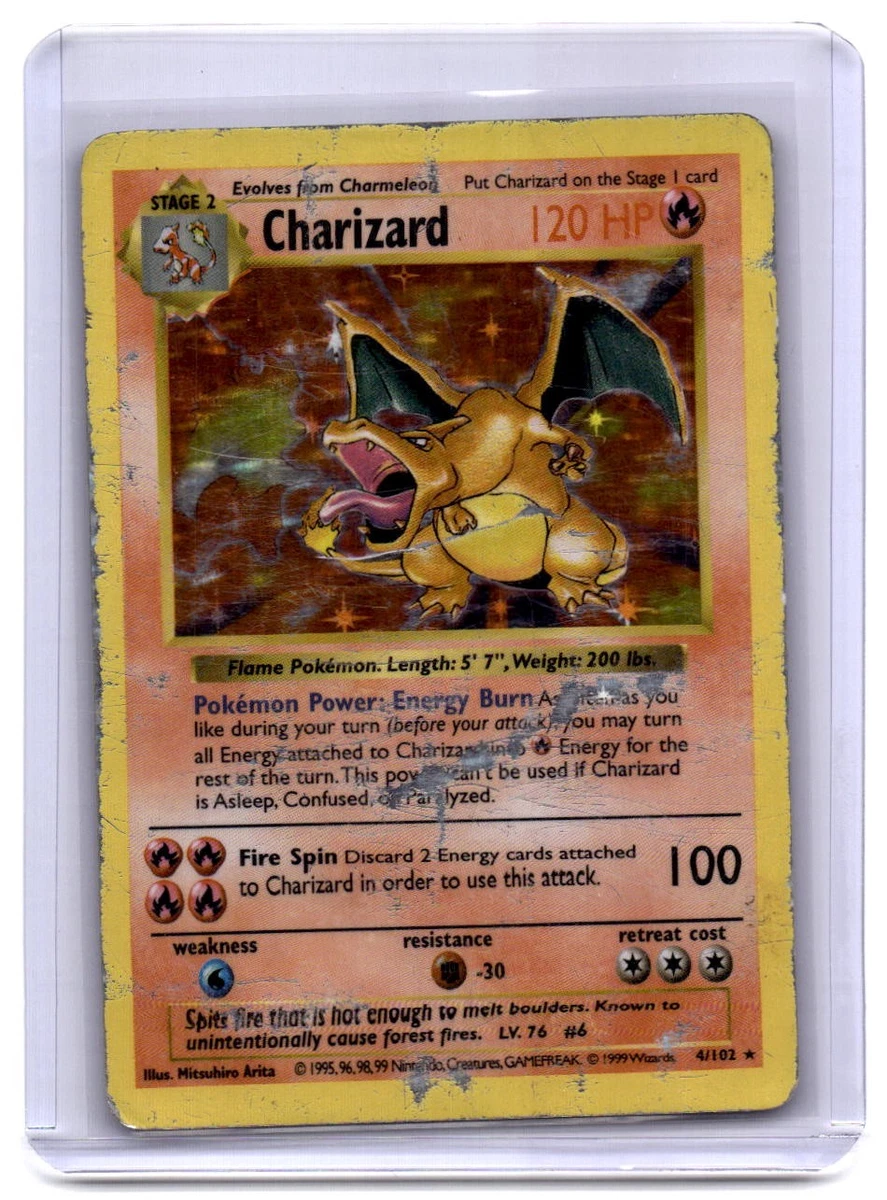 Preços baixos em Cartões individuais Shadowless Pokémon Charizard