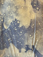 1 Yard Length Cotton Fabric Blue Background Mottled Pattern