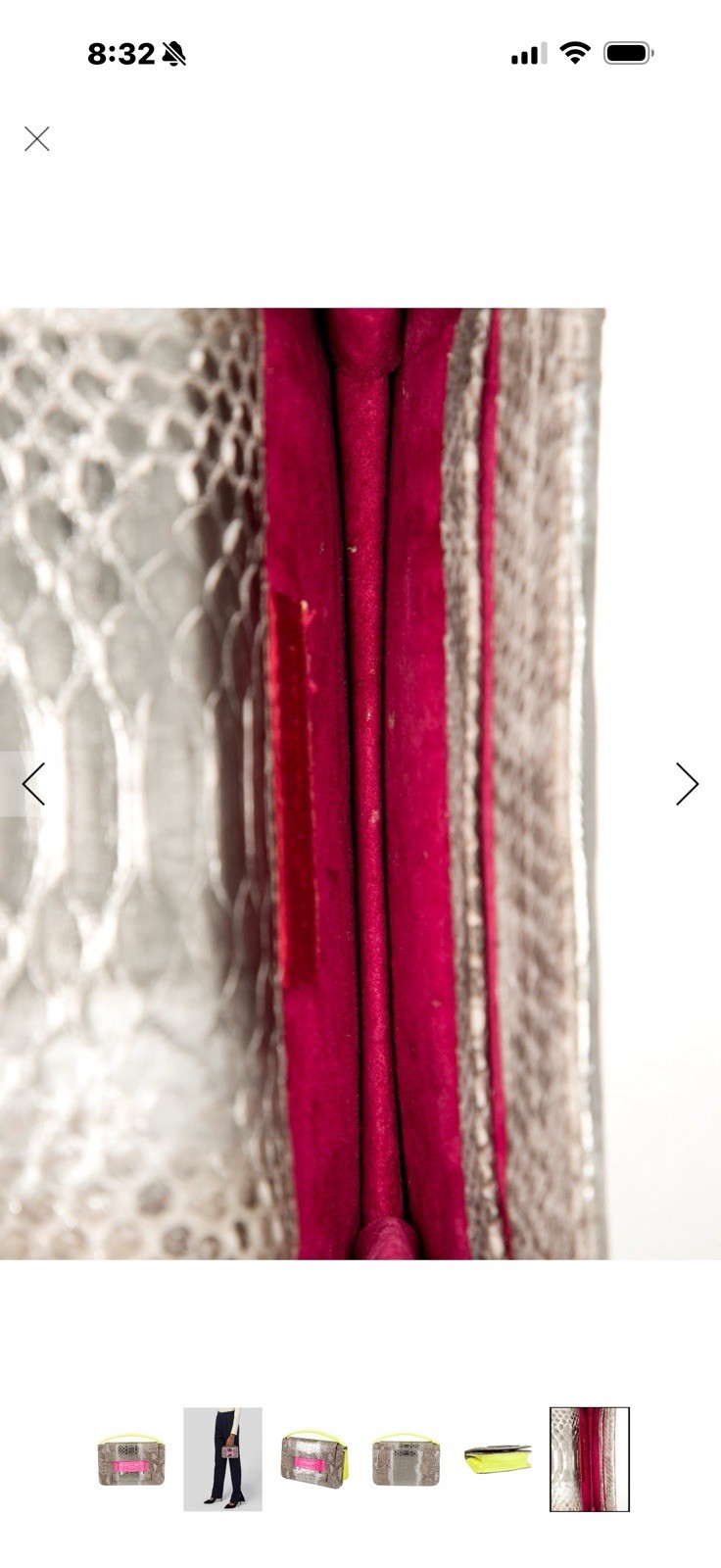 METALSKIN PYTHON Top Handle Handbag - image 5