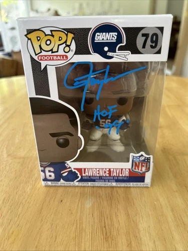 Lawrence Taylor New York Giants Autographed Funko Pop JSA Certified