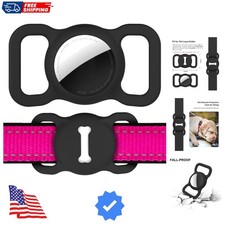 for Airtag Dog Collar Holder, Air Tag Protective Cat Airtag Dog Collar,Silico...