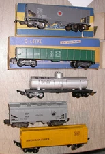 AMERICAN FLYER S CRP 924 COVERED HOPPER 632 LNE T&P 931 Gondola 625 Shell 639