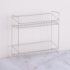 2-Tier Spice Rack Organizer 304 Stainless Steel Kitchen Counter Shelf