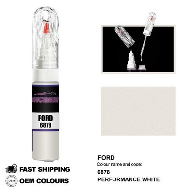 FÜR FORD PERFORMANCE WEISS 6878 Lackstift Pinsel Fix Kit Kratzer Chip