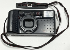 Nikon Zoom Touch 600 35mm Film Point And Shoot Camera Black - Untested