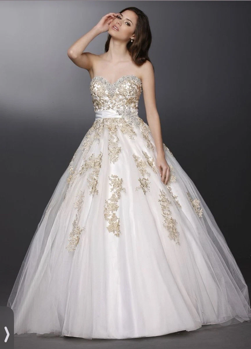 Embroidery Gold Wedding Dresses for sale | eBay Embroidery Gold Wedding Dresses for sale | eBay