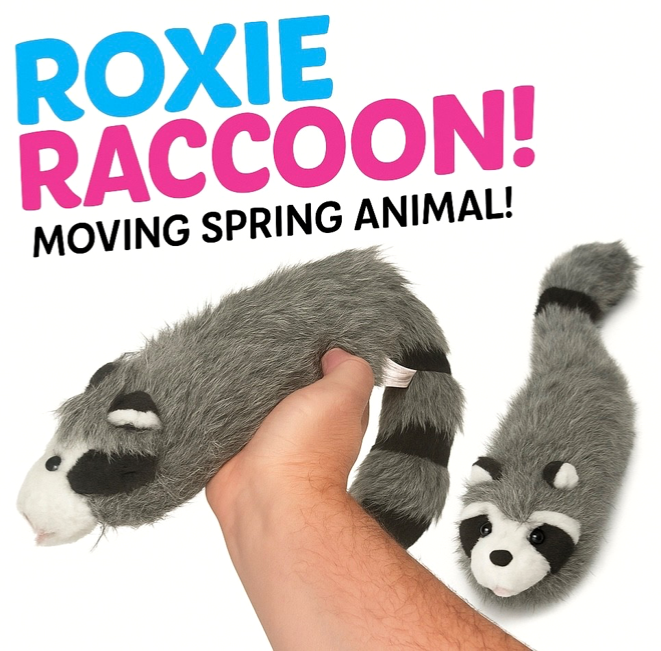 Funny ROXIE RACCOON Magic Trick Clown Spring Animal Puppet Roxy