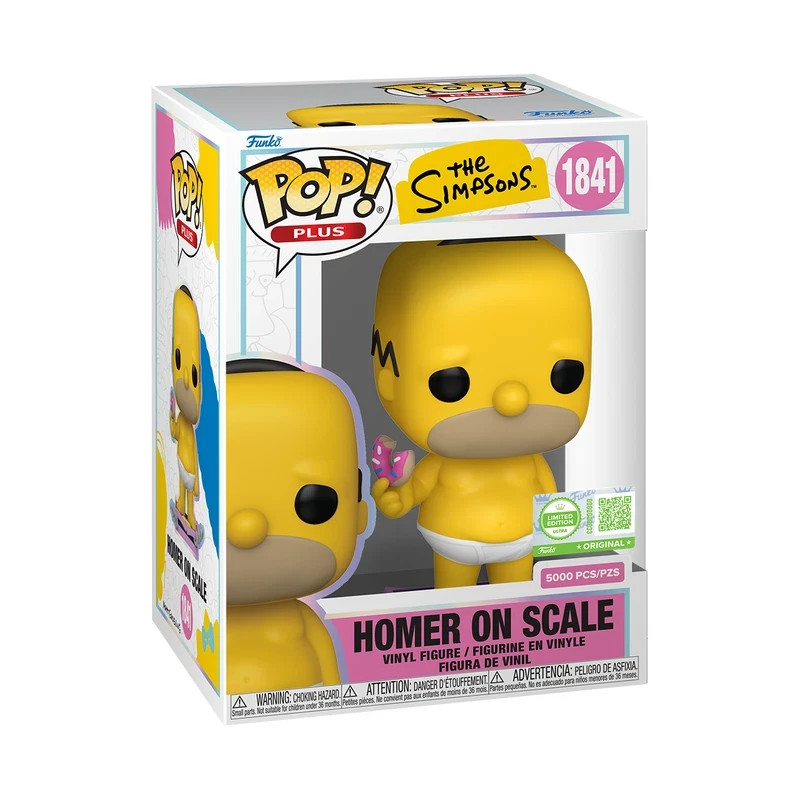 Funko Pop Plus Homer 1841 a escala con Pop! Protector 5000 piezas EN MANO