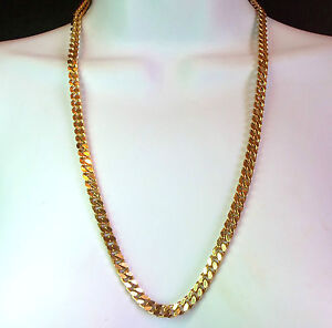VINTAGE HEAVY GOLD PLATED CHAIN NECKLACE ESTATE JEWELRY PRETTY | eBay