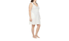 Peyton  Parker Waves linen blend White Dress Swimsuit Cover-Up Plus Size 1X