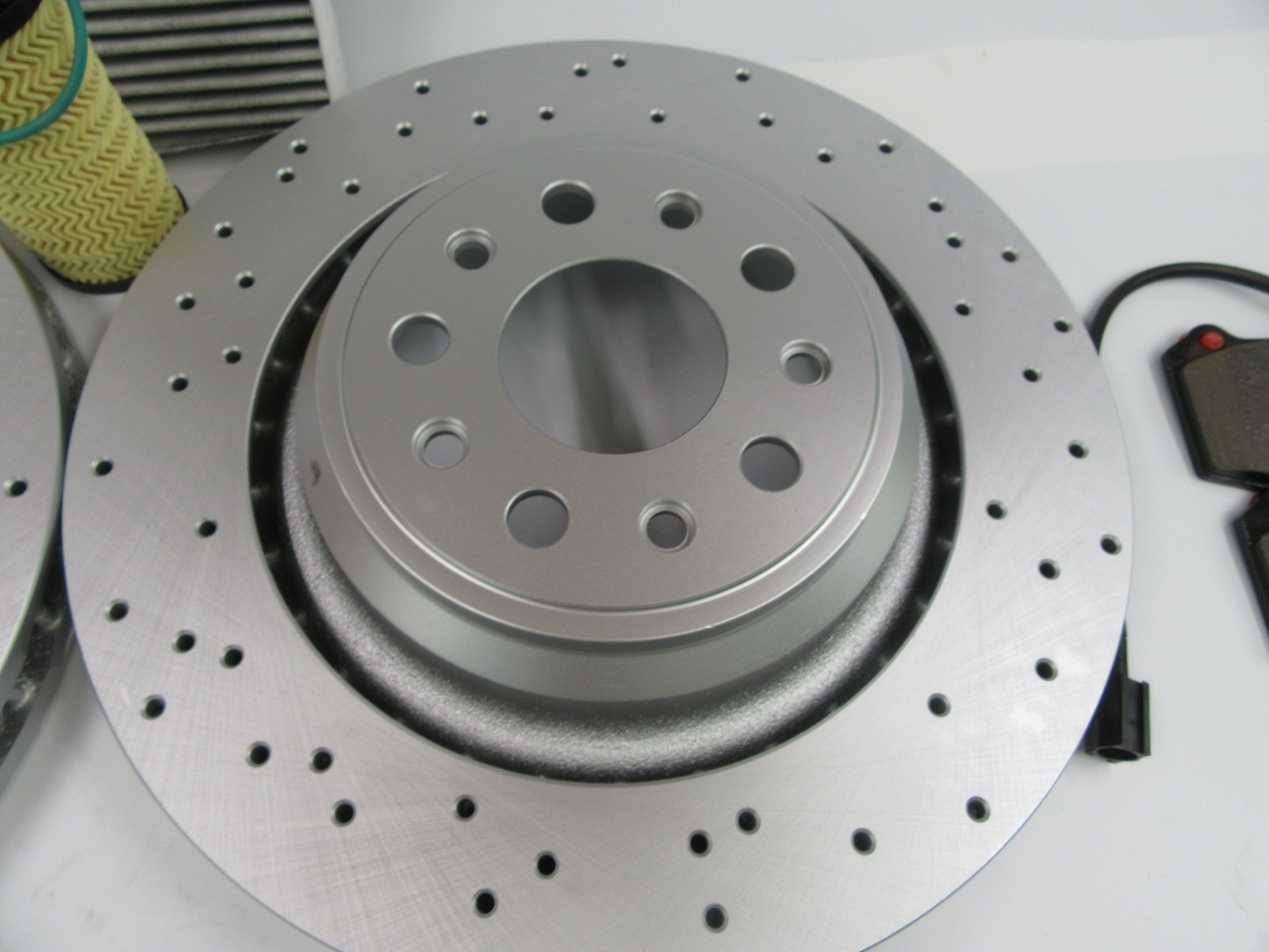 Maserati Ghibli Quattroporte  front rear brake pads rotors TopEuro FREE FILTER #