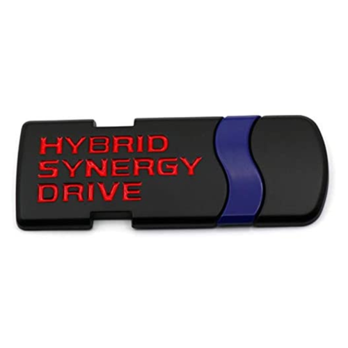 Emblème arrière de voiture hybride Synergy Drive métal noir - Photo 1/3