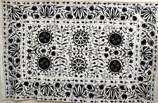 Suzani throw blanket embroidered woolen suzani table cover uzbek wall hanging