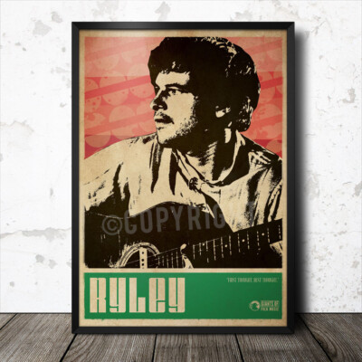 Ryley Walker Volksmusik Kunst Poster Baez Joni Mitchell Woody Guthrie