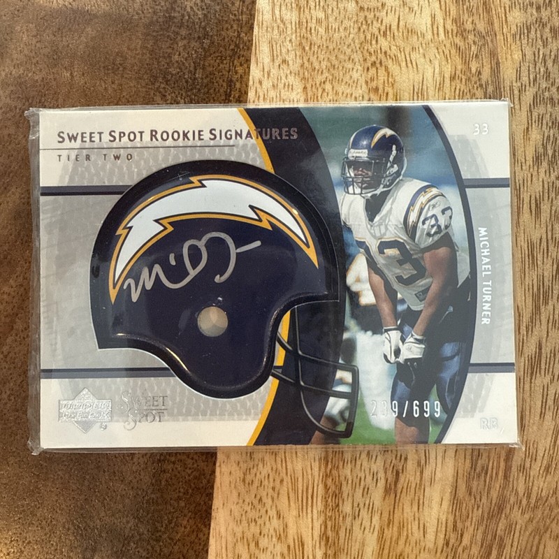 2004 Upper Deck Sweet Spot Rookie Signatures Michael Turner /699 RC #246