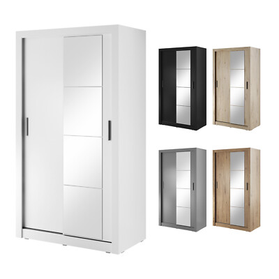 Schiebetürenschrank ARTI AR-06 Schrank 120 cm mit Spiegel Kleiderschrank Modern