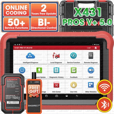 2024 LAUNCH X431 Pros V5.0 Elite Bidirectional Car Diagnostic Scanner Key Coding