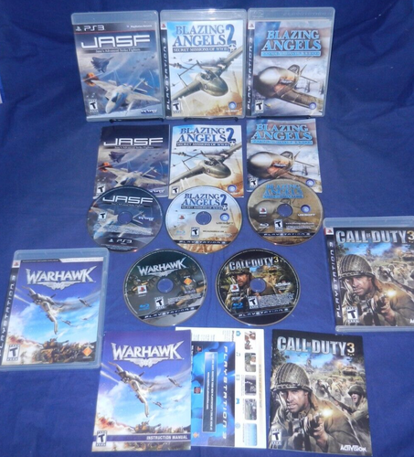 PS3; JASF, Blazing Angels, Blazing Angels 2, Warhawk, Call of Duty 3, con manuali - Foto 1 di 5