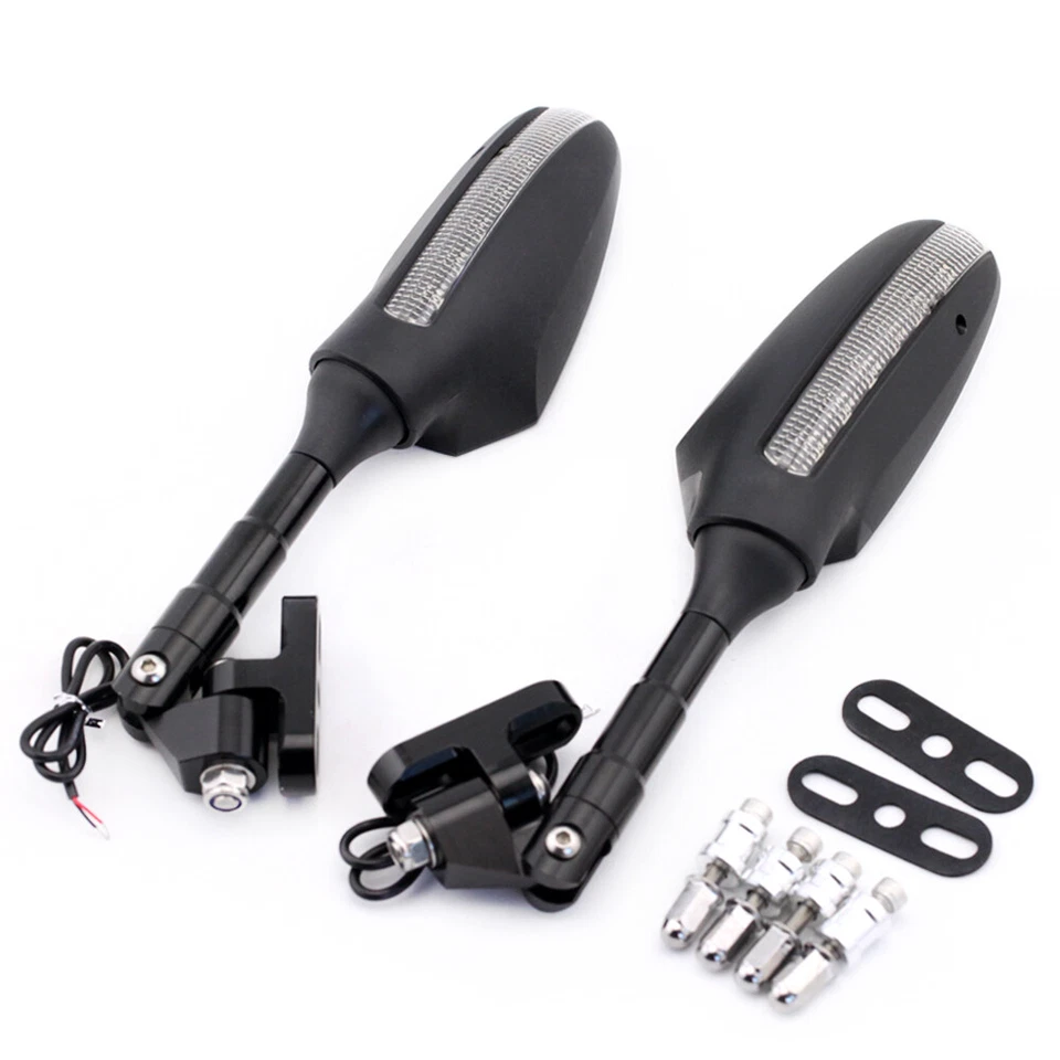 Espelho retrovisor com LED retrovisores de giro para BMW K1200S 05-07 K1300 S 09-15 - Imagem 3 de 4