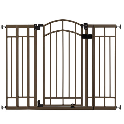 Summer Multi-Use Decorative Extra Tall Walk-Thru Baby Gate, Metal, Bronze Finish
