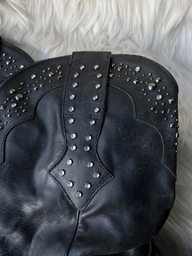 Ariat Stylish Black Studded Cowboy Boots Size 7 NWOT - Picture 9 of 9
