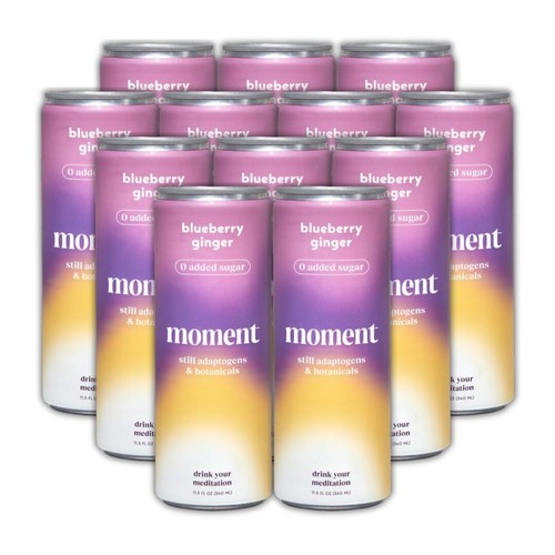 Moment Water Blueberry Ginger Still Water 11.5 fl oz Pack of 12 - 第 1/1 張圖片