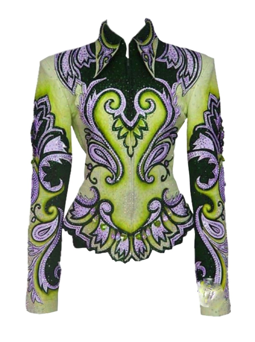 Chemise De Spectacle Western Avec Coussin De Selle Assorti – Unicorn Show Girl – Custom Rodeo Queen