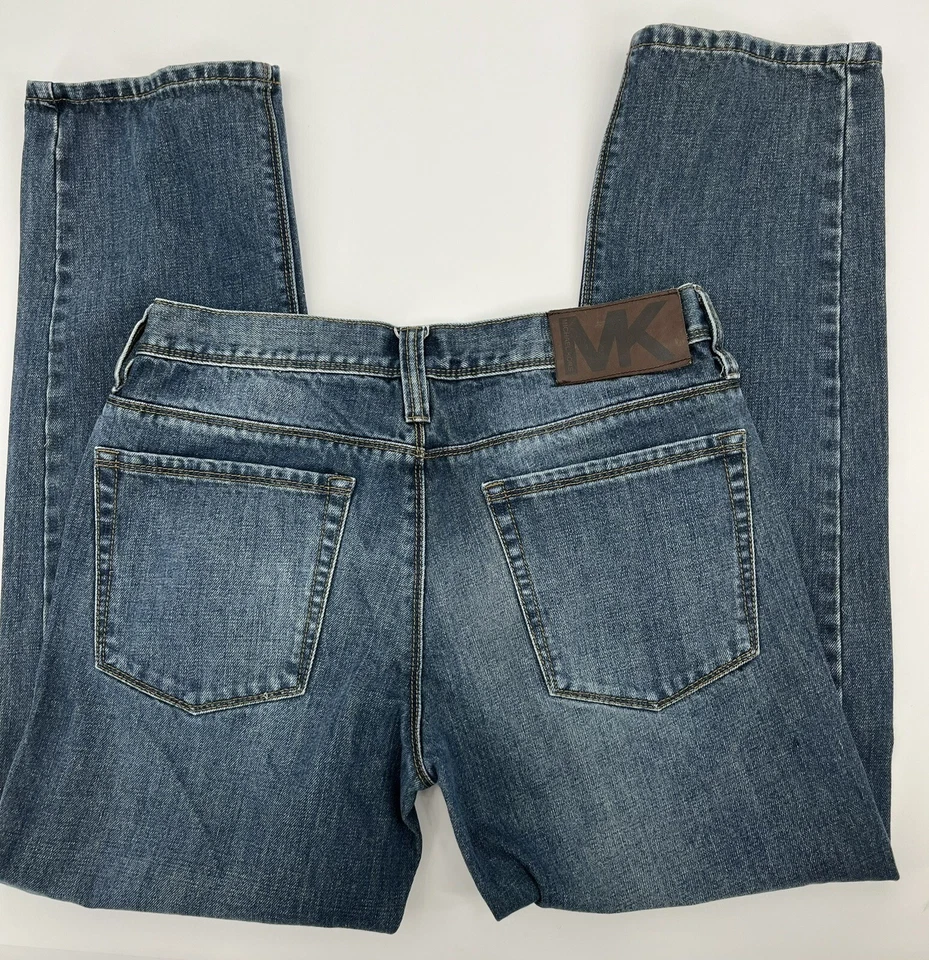 Michael Kors Jeans Mens 32 Blue 100% Cotton Straight Jeans 32 X 30 Casual Preppy - Image 4 of 4