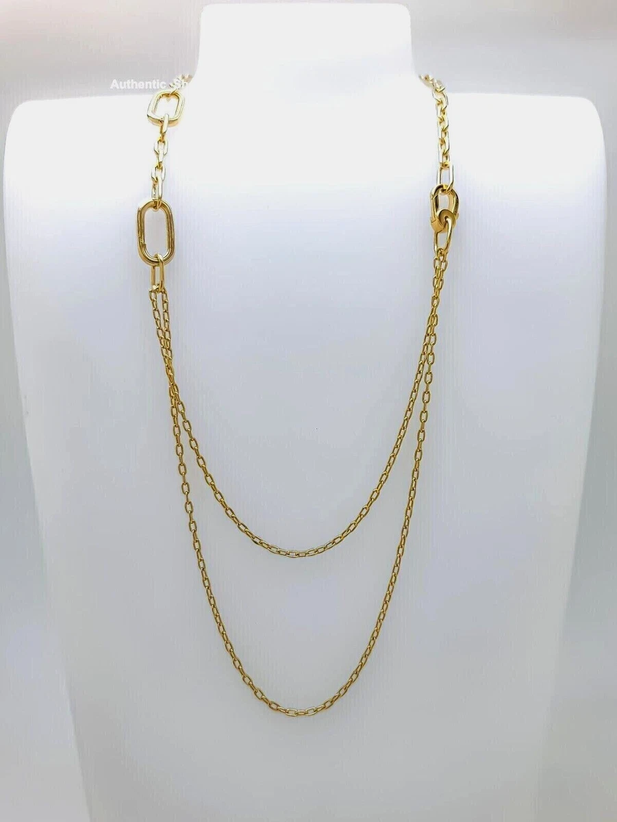 NEW 100 14k Gold Plated PANDORA ME Double Link Chain Necklace
