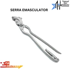 14" SERRA EMASCULATOR WITH RATCHET Premium Castration Veterinary Instruments