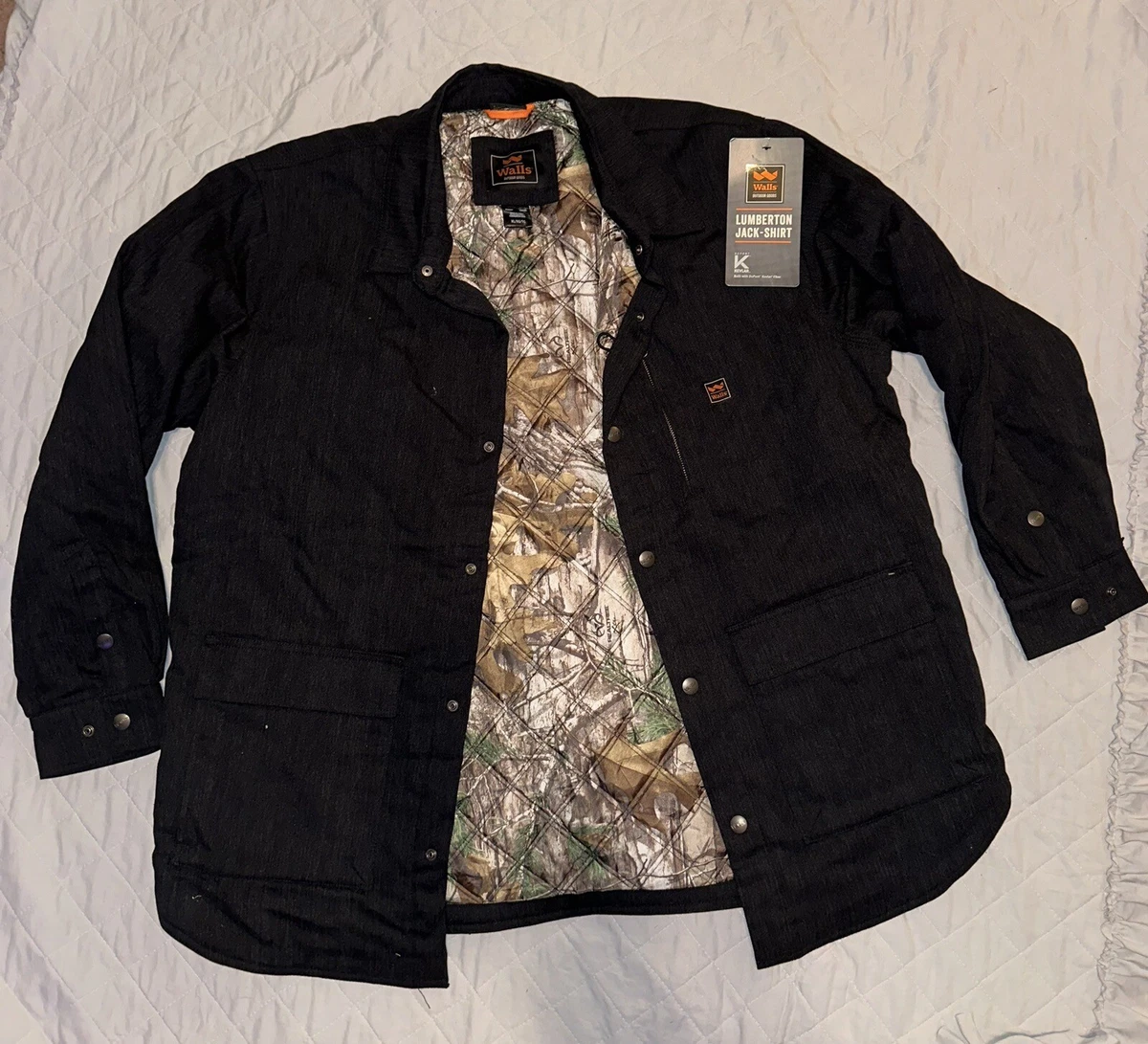 NEW Men s Walls Lumberton Jacket Shirt Size XL Coat Kevlar Fiber