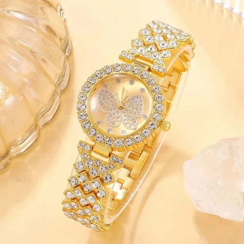 2 Stück Butterfly Original Diamant Uhr für Damen Mode Elegant Edelstahl - Bild 10 von 24