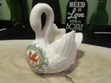 Royal Ivory Crested China Swan Welsh Dragon C...