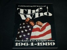 1989 THE WHO KIDS ARE ALRIGHT TOUR PROGRAM - NICE PHOTOS - J 6785