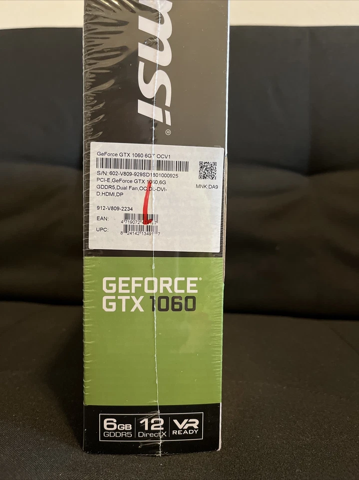 MSI GeForce GTX 1060 V1 OC GDDR5 6GB Gaming Graphics Card - Image 4 of 4