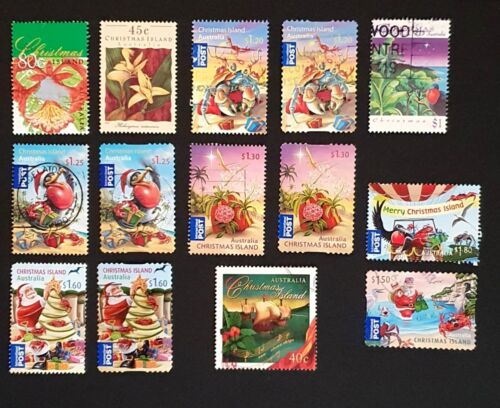 Timbres île Christmas - collection de 14 différents modernes COMME NEUF & D'OCCASION - Photo 1 sur 2