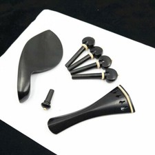 Violin part: High quality 1 sets of violin ebony fittings 4/4,beauty bedeck