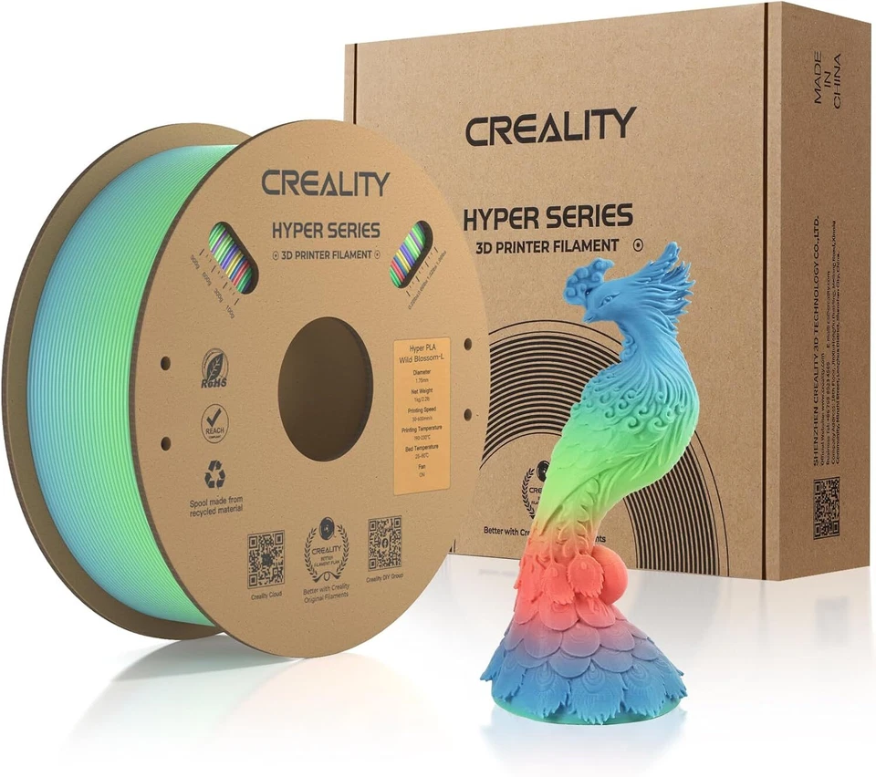 CREALITY Hyper PETG, HYPER PLA (10x1kg mix), great selection.