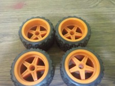 vintage monster truck set of 4 tires for parts