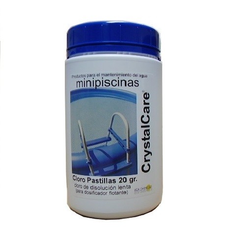 Cloro en pastillas Tricloro 90%. Tabletas de 20 gr. Bote 1 Kg.
