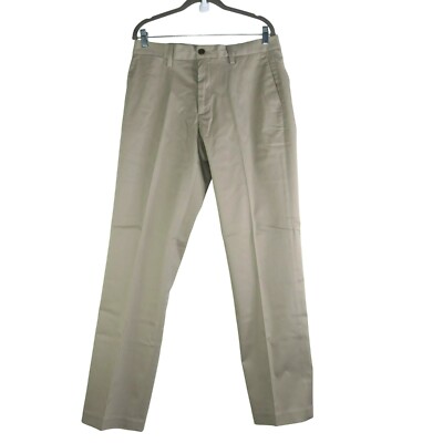 Buttoned Down Men's Slacks Dress Pants Size 31 X 32 Khaki Beige Actual 33X32
