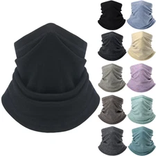 Winter Neck Warmer Gaiter Soft Fleece Windproof Face Mask Scarf for Cold Weather