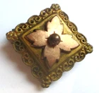 Antique Art Nouveau Yellow Gold Rose Gold FIX Small Brooch circa 1900 Jewel 2316